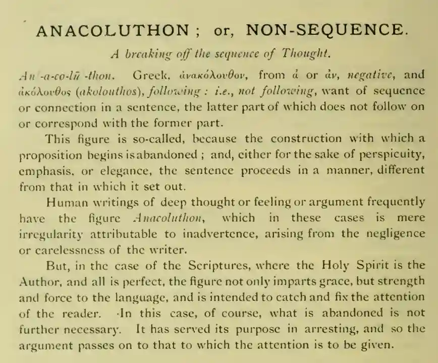 Figure of speech Anacoluthon in Romans 5