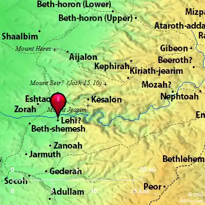 map of lehi in Judah