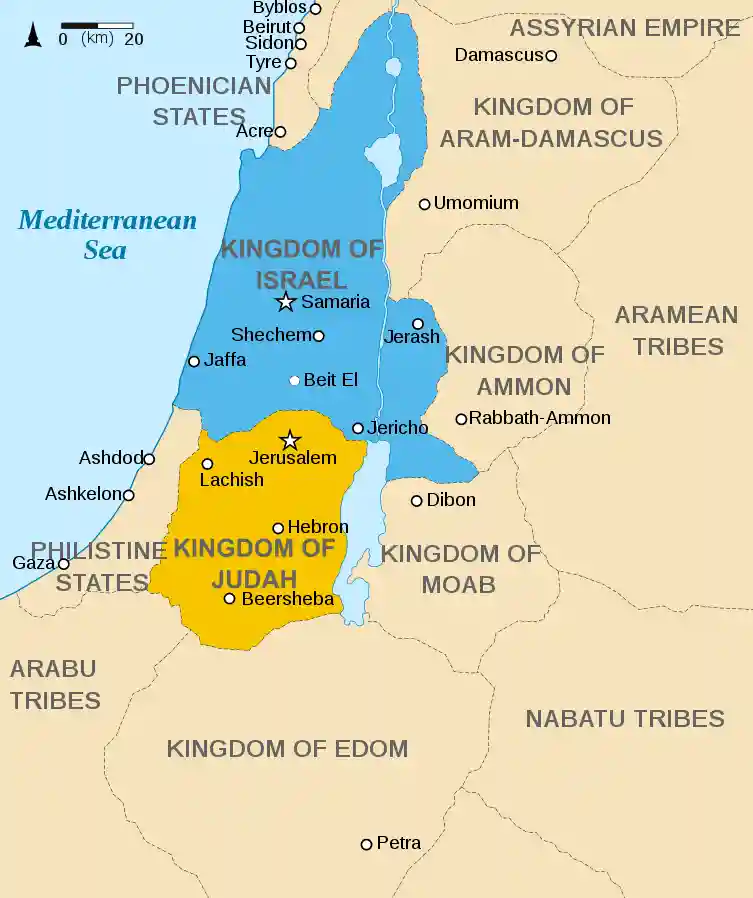 Mapa Izraela a Judska
