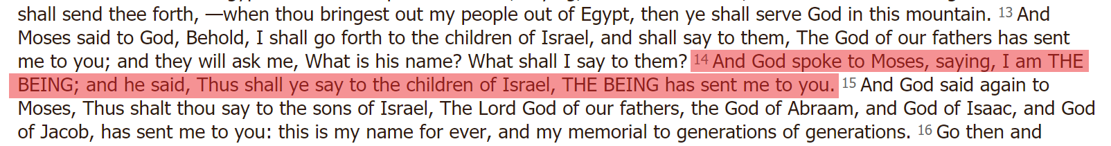 Screenshot of the Septuagint, translated approximately from 300B.C. - 200B.C..